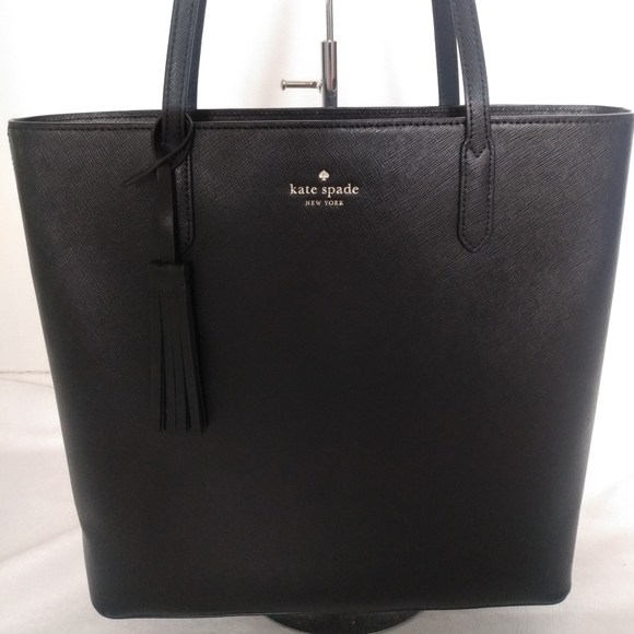 Kate Spade large Jada tote black matte finish EUC - Picture 7 of 7